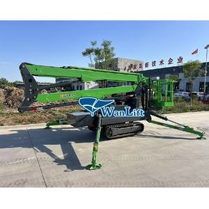 Wanlift China Track Crawler Spider Boom Lift Platform <strong>Tracked</strong> Man Price Telescoping Lift <strong>Cherry</strong> <strong>Picker</strong> for <strong>Sale</strong> Control Remote - Product Image 5