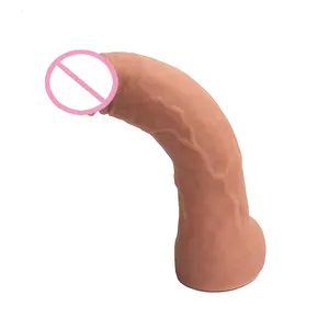 10 modi di vibrazione di sesso grande dildo di silicone pene di gomma per le donne