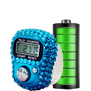 Contador Manual de 5 Dígitos al por Mayor, Contador de Dedos, Anillo Musulmán con Pantalla LED, Plástico, Alimentado por USB con 1 Año de Caché de Datos - Product Image 1