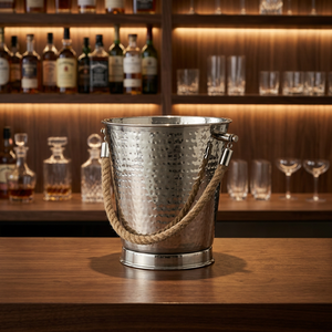 MIINOX WARES High Quality Premium Designed Sustainable Ice Bucket Jute Rope Handle Steel 3.<b>5L</b> Capacity OEM Available Customized - Product Image 4