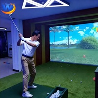 Simulador de Golf al por Mayor para Uso Doméstico, Analizador de Swing 3D con Monitor de Lanzamiento, Sistema de Entrenamiento en Interiores y Campo Virtual