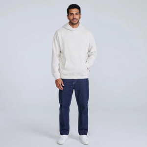 High Street Men's Polyester/Cotton Fleece Breathable Quick Dry Drop Shoulder <b>Hoodie</b> Front Custom Logo Digital Printing <b>Plain</b> - Product Image 1