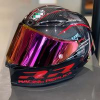Casque de moto intégral avec grande aile arrière, certifié DOT ECE, double visière, aérodynamique, anti-buée, unisexe, pour la course et la conduite urbaine