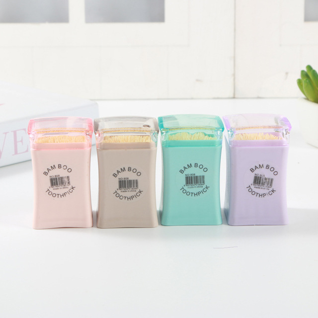 Disposable Bamboo Toothpicks Eco-Friendly Biodegradable Custom Logo Wholesale Catering Fruit Shop Household Use Tube Factory