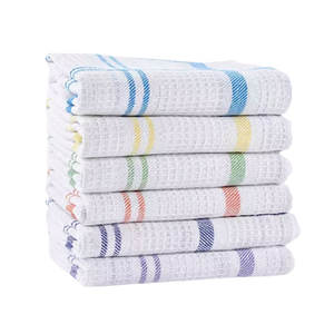 Jiamei Bianco Cialda Tessuto 100% Cotone Canovacci Da Cucina Commercio All'ingrosso <span class=keywords><strong>La</strong></span> Pasticceria Cotone Cialda Cucina di Tè Asciugamano - Product Image 1