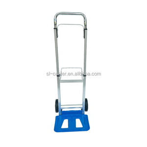 Hot Sale 90kgs Hand <span class=keywords><strong>Trolley</strong></span> Met Twee Wielen Kan Opvouwbare Hoge Kwaliteit Aluminium Frame Platform Opvouwbare Handtruck Bagage Verplaatsen - Product Image 1