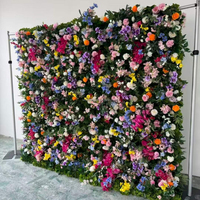 Panel Dinding Bunga Matahari Sutra Buatan 3D 5D dengan Logo Kustom, Latar Belakang Bunga untuk Pernikahan, Baby Shower, Ulang Tahun, Acara, Photo Booth 8ft