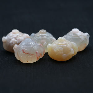 Vente en gros de pierres de fleurs d'agate Sakura, pierres de fleurs d'agate pour le thé, sculptures de pierres de palmier au meilleur prix - Product Image 3