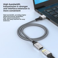 Kabel Ekstensi 8K untuk 1.4 Male to Female Konduktor Tembaga Jaket Paduan Aluminium 4K 144Hz Adaptor PC