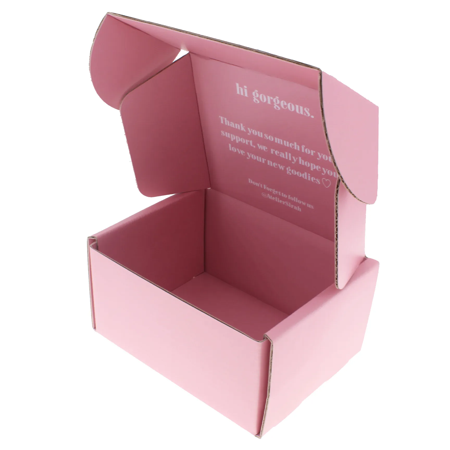 Custom Logo Size pink Color Printing Eco Friendly corrugated packaging shipper cardboard boxes