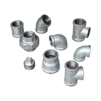 Raccord en T en fonte malléable noir à angle droit, tête hexagonale, sortie latérale 4 voies, surface sablée, basse pression, moulage flexible pour usage domestique