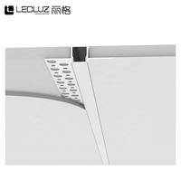 Profilé LED en aluminium sans cadre pour éclairage de plafond commercial encastré avec canal pour bande LED de 10 mm