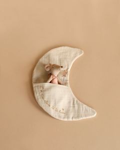 Décoration murale en forme de lune, poche en sherpa, décoration de chambre d'enfant, accessoires pour bébé, sac de rangement pour chambre d'enfant, poche à dents de fée mignonne en forme de lune - Product Image 1