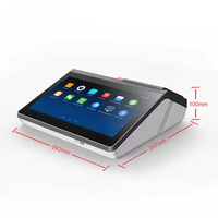 Terminal de point de vente tout-en-un portable Système de point de vente Android à écran tactile de 11.6 "avec lecteur NFC d'imprimante intégré de 80mm pour la vente au détail