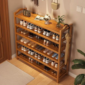 Multi Layer Bamboo <b>Shoe</b> Rack Solid Wood <b>Storage</b> Stand For Doorway Home Entryway Sneakers <b>Boots</b> High Heels 10-20 Pairs Capacity - Product Image 1