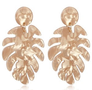 Boucles <span class=keywords><strong>d</strong></span>'oreilles goutte <span class=keywords><strong>d</strong></span>'eau en forme de feuille, bijoux en résine acrylique, personnalisés - Product Image 3