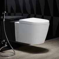 WC mural sans bride en céramique, cuvette de WC murale