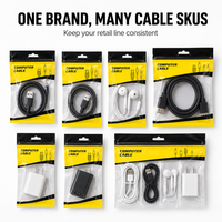 Bolsa de plástico de polietileno Producto electrónico Auricular Cable DE DATOS Almacenamiento Embalaje Bolsa de accesorios