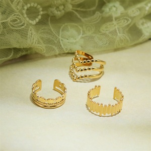 Hot Selling Stainless Steel Jewelry Dainty Female Hollow Hoop <b>Rings</b> Jewelry - Product Image 5