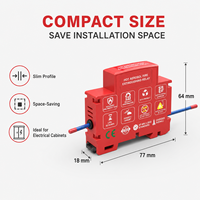 Dispositif compact d'extinction d'incendie par aérosol sur rail DIN, protection automatique contre les incendies pour boîtier de combinaison photovoltaïque et armoire électrique