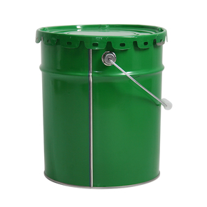 Seau rond en étain de 20 litres avec couvercle conçu pour l'impression - Product Image 3