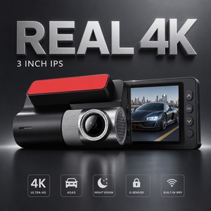 Dash Cam Anteriore 4K e Posteriore 1080P, Doppia Lente, DVR per <span class=keywords><strong>Auto</strong></span> con WiFi Integrato, Schermo IPS da 3 Pollici, Batteria da 200mAh, Tipo C, H265, <span class=keywords><strong>Auto</strong></span> - Product Image 1