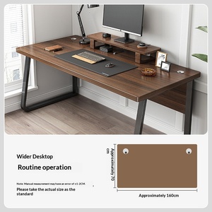 Escritorio de Computadora Moderno de Acero y Madera, Sin Cables Enredados, con Dos Orificios para Cables, Panel de Privacidad de 30 cm, Antivibración, 160x70 cm, Soporte para Monitor, Oficina - Product Image 4