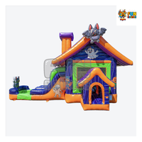 FUN BOUNCE Casa de Brinco Inflable de PVC para Exteriores, Comercial