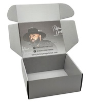 Boîte d'expédition personnalisée en carton ondulé rigide Kraft pour cosmétiques, emballage noir pour abonnement mensuel, boîte d'expédition pour chapeaux, logo personnalisé pour l'expédition