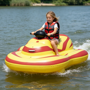 Moto d'acqua gonfiabile per bambini, kayak elettrico gonfiabile in PVC per bambini, yacht per sport acquatici nei parchi - Product Image 1