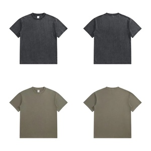 เสื้อยืดพิมพ์ลายวินเทจทรงปกติสำหรับผู้ชาย คุณภาพสูง ผ้าฝ้าย 100% ซักย้อมแบบแอซิดวอช พิมพ์ลายด้วยเทคนิคซิลค์สกรีน ป้องกันการเป็นขุย - Product Image 4