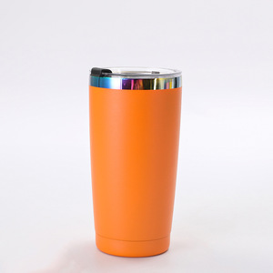 BPA Free Double Wall Tumbler 20oz Portable Party <b>Cup</b> Adults Hot <b>Cold</b> Drinkware Stainless Steel Inner Plastic Outer - Product Image 5