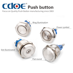 Ce CCC không thấm nước IP65 <span class=keywords><strong>momentary</strong></span> latching Ring LED và biểu tượng quyền lực Flat Head màu xanh lá cây 30 mét <span class=keywords><strong>push</strong></span> <span class=keywords><strong>button</strong></span> <span class=keywords><strong>12</strong></span> <span class=keywords><strong>Volt</strong></span> chuyển đổi 220V - Product Image 3