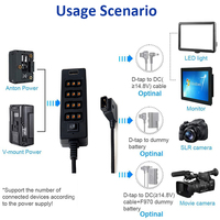 Câble répartiteur Pro D-Tap 1x4 prise usb déconcentrateur chargeur d'alimentation adaptateur câble tressé en nylon