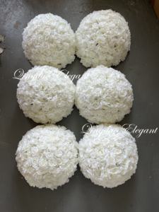 Boule de fleurs d'hortensia rose artificielle blanche EG-WB01 Décoration de <span class=keywords><strong>salle</strong></span> de mariage Tables de <span class=keywords><strong>salle</strong></span> Centres de table et décorations - Product Image 5