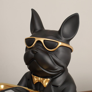 Eazom - Bandeja Decorativa con Diseño de Mono y Perro, Plato de Almacenamiento para el Hogar, Sala de Estar, Mesa de Centro, Adorno, Regalo - Product Image 3