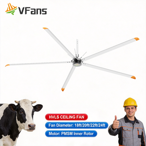 Ventilatore da Soffitto Grande VFans con Motore a Magneti Permanenti HVLS per Ambienti di Lavoro, Controllo VFD, Ventilazione Sicura e Stabile per Fienili - Product Image 2