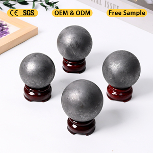 New Product Natural Stones and <b>Crystal</b> Wholesale Bulk Shungite Sphere <b>Ball</b> <b>Crystal</b> Spheres for Decor - Product Image 5