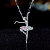 Nouveau Collier Enfant Fille Danseuse de Ballet 2025 – Vente en Gros, Pas Cher, Tendance, Dessin Animé, Cadeau Créatif, Chaîne de Cou