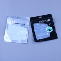 Sachet d'emballage plastique personnalisé imprimé avec fermeture éclair pour gants en nitrile jetables, pochette Mylar avec trou de suspension pour l'emballage de vente au détail des gants