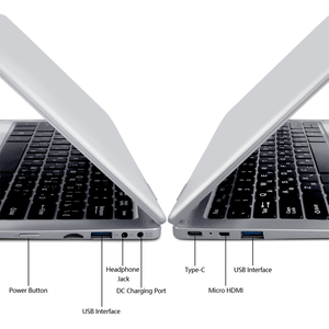 Yoga360 Độ Gấp Máy Tính Xách Tay 128GB SSD Ultrabook 11.6 "Máy Tính Xách Tay Máy Tính 2.4G/5.0G Wifi Intel Celeron Z8350 Win 10 Pro Máy Tính Xách Tay - Product Image 3