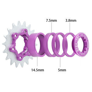 Kit de conversion à vitesse unique pour BMX/VTT-Anneau de verrouillage de roue libre en aluminium pour engrenage fixe et vélo de rue - Product Image 2