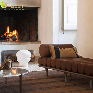 Divano Lounge in Pelle Classico UB1002, Divani Kanepe Bankstel Hoekbank Sofy Salon, Mobili per Soggiorno - Product Image 4