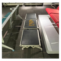 Siège public ergonomique en acier laminé à froid, 3 places, pour aéroport et salle d'attente d'hôpital