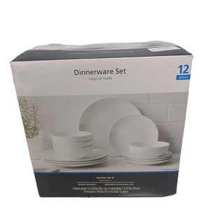 Juego <span class=keywords><strong>de</strong></span> <span class=keywords><strong>Platos</strong></span> <span class=keywords><strong>de</strong></span> Cerámica <span class=keywords><strong>Blancos</strong></span> Simples - <span class=keywords><strong>Platos</strong></span> para Comidas Informales - <span class=keywords><strong>Vajilla</strong></span> Portátil - Product Image 5