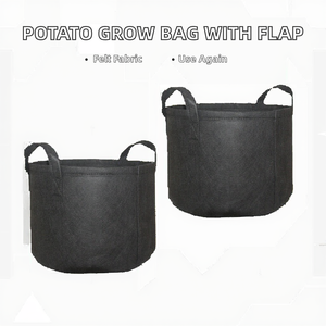DECOHS Lot <span class=keywords><strong>de</strong></span> 12 sacs <span class=keywords><strong>de</strong></span> culture en feutre <span class=keywords><strong>pour</strong></span> plantes aquatiques, réutilisables, respirants, portables, 1 gallon, <span class=keywords><strong>pour</strong></span> plantes <span class=keywords><strong>de</strong></span> <span class=keywords><strong>bassin</strong></span>, nénuphars - Product Image 4