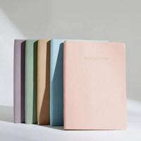 Carnet à couverture souple en PU couleur Morandi A5, logo personnalisé en relief, journal, notes de mode, carnet promotionnel pour le bureau, l'école et les affaires