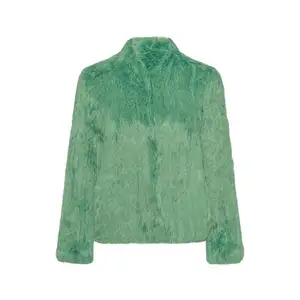 100% fourrure de lapin haute qualité manteaux de fourrure femmes hiver vert manteau de fourrure femme manteaux pour femmes