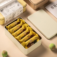 Boîtes en fer blanc rectangulaires RTS 180 mm, couleurs vives, matériau alimentaire, logo personnalisé, vente en gros d'usine, pour thé et poudre de matcha