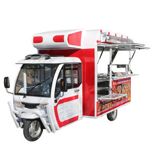 Camión de Comida Móvil de Acero Inoxidable de 3 Ruedas para Helados, Comida Rápida, Hot Dogs y Café con Rastreo GPS - Product Image 1